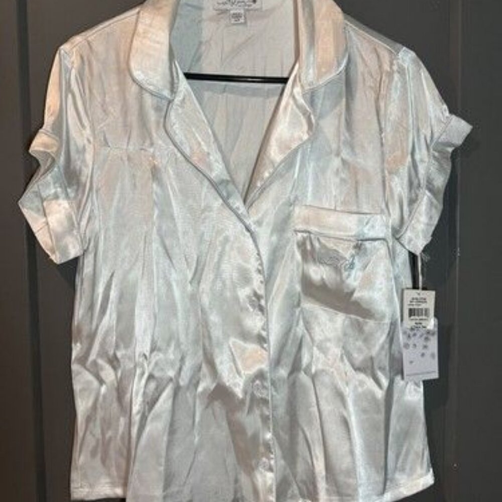 in bloom by jonquil pajama top white satin bride size Medium